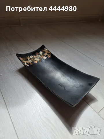 Бамбукова, правоъгълна чинийка, ръчна изработка, снимка 2 - Чинии - 49897081