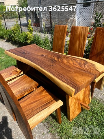 Кухненска маса със 6 стола, снимка 3 - Маси - 42525554