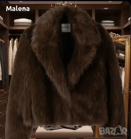 Bershka кафяво палтенце