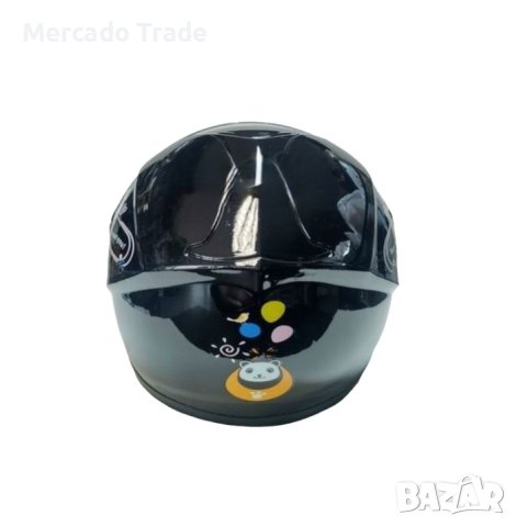 Детска каска за мотор Mercado Trade, За скутер, XS размер, Черен, снимка 3 - Аксесоари и консумативи - 40405192