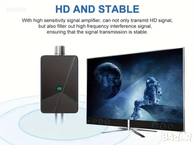 Усилвател HDTV-SM03 за кабелни или ефирни ТВ- 30 db
