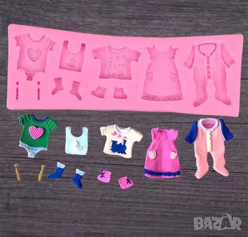 Молд бебешки неща, за пана и фондан 