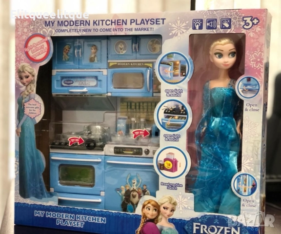 Детски кухненски комплект „Елза - Замръзналото кралство“ – My Modern Kitchen Playset, снимка 6 - Кукли - 52242716