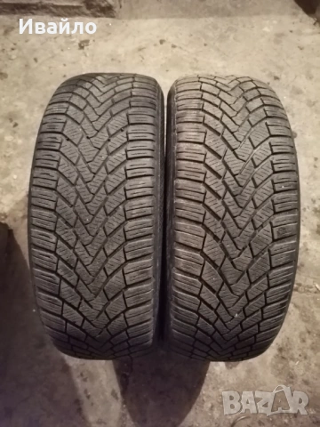 Продавам 2 броя зимни гуми 205.55.16 на 1 сезон дот 2020 Контентал 