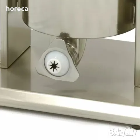 Пълначка за месо и чуроси 7л - ръчна, вертикална - от неръждаема стомана - с включени приставки, снимка 3 - Оборудване за магазин - 47865664