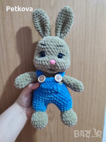 Плетена играчка зайче, плюшена играчка , снимка 2 - Други - 44400788