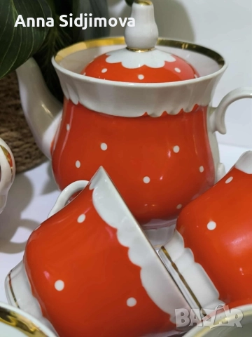 Руски порцелан сервиз за чай , снимка 5 - Сервизи - 52161955