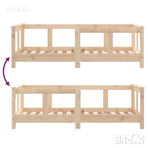 vidaXL Рамка за детско легло, 70x140 см, масивна борова дървесина, снимка 7 - Бебешки легла и матраци - 56148064
