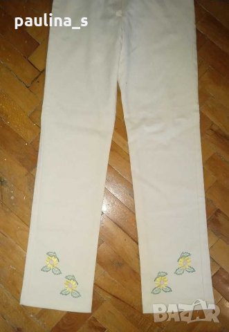 Еластичен панталон с бродерия "Lillia" style Bulgaria / унисайз , снимка 3 - Панталони - 31104019