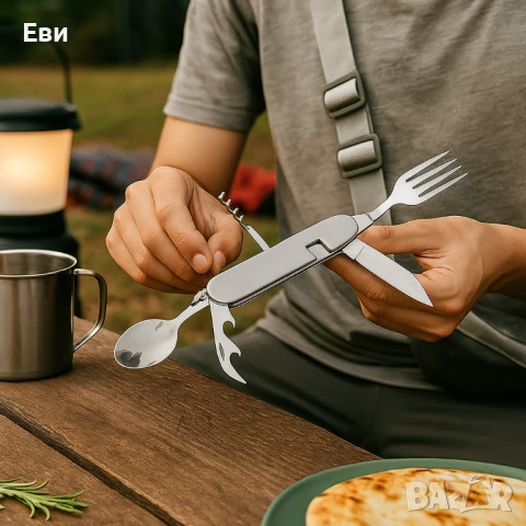 Мултифункционално ножче 6 в 1 – Всичко, от което се нуждаеш на открито