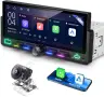 6,9-инчово 1 DIN автомобилно радио с DAB+, безжичен CarPlay и Android Auto, снимка 1