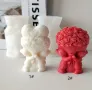 3 модела 3D мечета с букет рози или сърце Силиконов молд за свещи гипс сапун , снимка 3