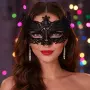 Дамска карнавална маска черна glitter, снимка 2