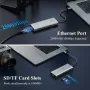 USB C докинг станция с троен дисплей Minthouz 12 в 1 USB C хъб, 4*USB порта, снимка 5