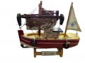 Макет, Рибарска лодка, Дървен, 16х15 см, снимка 1 - Морски сувенири - 37551493