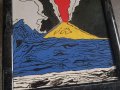 Картина Вулкан Етна Пейзаж маслени бои 2004 г. Цветна свежа, снимка 5