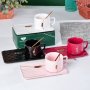 Луксозен порцеланов сет за кафе или чай - в четири цвята, снимка 2