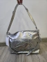 Нова жестока сребърна дамска чанта по модел на DIESEL., снимка 2
