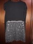 Дамска рокля трико черна с бели къдрички, снимка 3