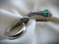 Сребърни обици с цаворити, снимка 3