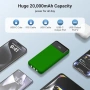 Нова Преносима батерия 26800mAh с вградени кабели за iPhone Samsung Power Bank, снимка 2