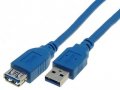 Кабел USB M-USB F 1m BLUE
