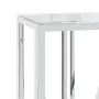 vidaXL Конзолна маса 110x30x70 cм неръждаема стомана и стъкло, снимка 5