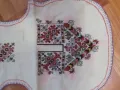 19век ръчна бродерия, каре, покривка,цигулка,фолк мотиви, снимка 4