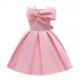 Детска розова официална рокля плътен сатен размер 6-7 г, снимка 6