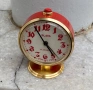 Стар съветски механичен будилник СЛАВА 11 камъка, снимка 15