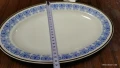 Стар български порцелан плато елипса , снимка 2