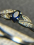 Сребърен пръстен естествен син САПФИР  камък 925 silver, снимка 4