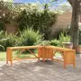 vidaXL Градинска ъглова пейка с плантер, 117x117x40 cм, акация масив, снимка 2