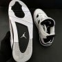 Нови Оригинални Обувки Nike Air Jordan Retro 4 Military White Black Бели Маратонки Кецове Размер 42 , снимка 3