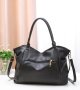 Дамска голяма чанта в черен,кафяв цвят или екрю, снимка 8