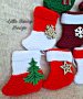 Коледно чорапче - ръчно изплетено, снимка 9