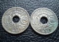 Стара монета 10 сантима 1922 г. и 1924 г. Франция - красавици !, снимка 9