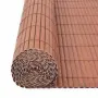 vidaXL Двустранна градинска ограда, 110x400 см, кафява, снимка 3
