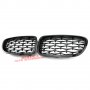 Бъбреци, решетки diamond style за БМВ / BMW F10 F11 2009 - 2017 черен гланц, снимка 2