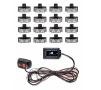 Комплект 16 LED блиц светлини с контролер 12V – жълти аварийни лампи за пътна помощ и платформа, снимка 2