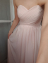 Разкошна бална дълга рокля цвят пудра xs, снимка 1 - Рокли - 36433086