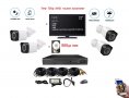 Пълна система за видеонаблюдение - 22инча LED Телевизор + 500gb HDD + DVR + 4 камери 3мр 720р, снимка 1 - Комплекти за видеонаблюдение - 39451296