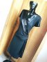 Черна еластична рокля до коляно М, снимка 2