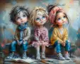 Картина „Мечтатели“ (AI Art) , снимка 1