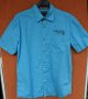 Мъжка риза с къс ръкав ATLAS синя (M), снимка 1 - Ризи - 40523537