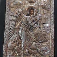 Сребърна икона''Свети Йоан Кръстител''/сребро 925/, снимка 2 - Икони - 38829034