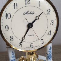 Стар юбилеен порцеланов кварцов часовник колба, снимка 2 - Антикварни и старинни предмети - 42793539