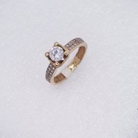 Златни годежни пръстени 14 К, снимка 1 - Пръстени - 38668899