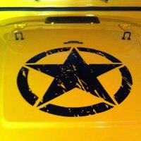 Стикер лепенка звезда в три цвята 15см, 25 см,  35 см, 50 см за джип пикап кола автомобил + подарък, снимка 12 - Аксесоари и консумативи - 32492747
