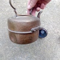 Английски месингов чайник, снимка 5 - Антикварни и старинни предмети - 39464151